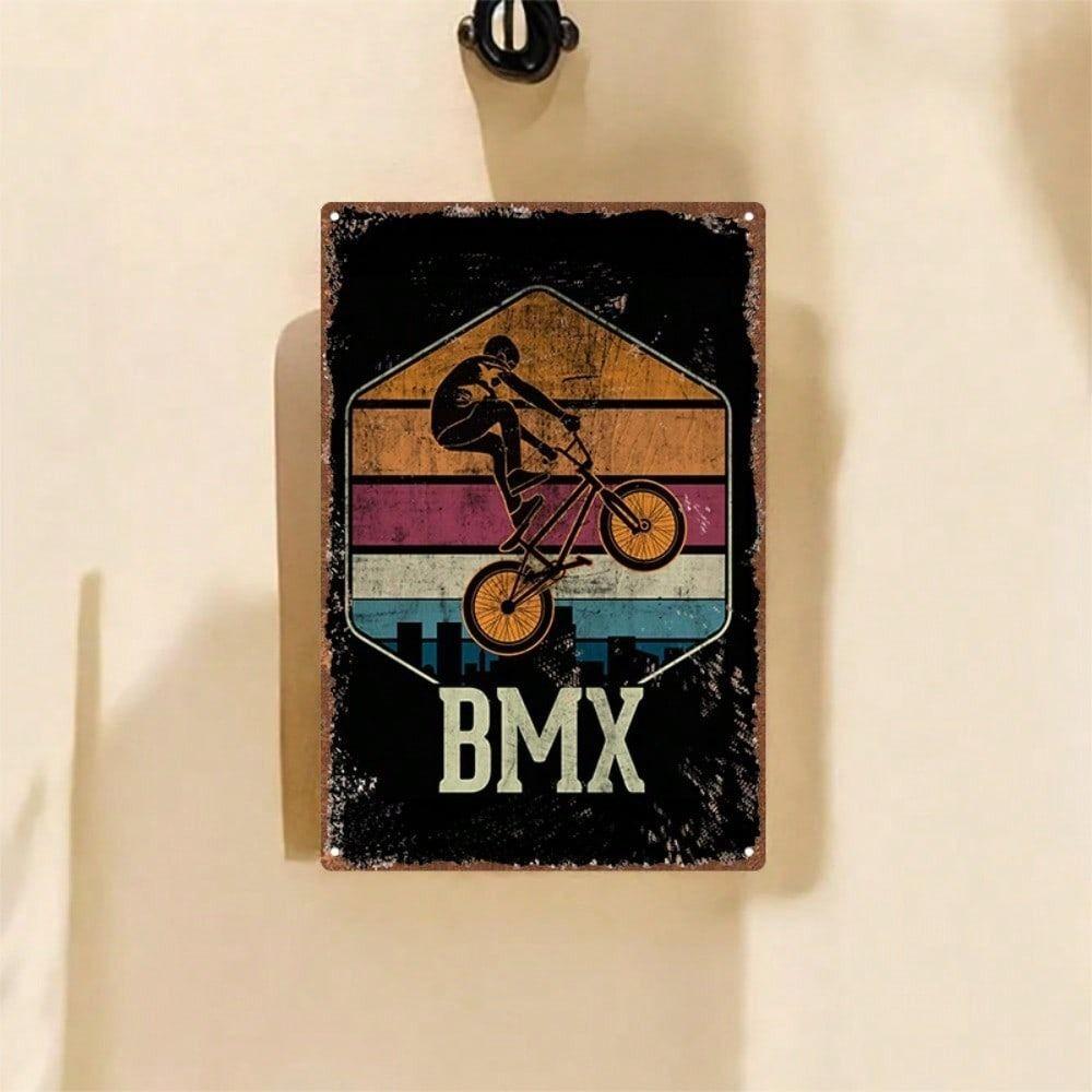 Vintage BMX Bicycle Metal Tin Sign Retro Garage Wall Decor Poster