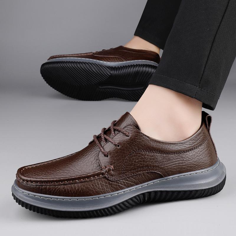 2398 Herrenschuhe Outdoor-Werkzeugschuhe Freizeit-Schuhe Business-Lederschuhe Frühling Niedrig geschnitten Schnürer Rindsleder Erste Schicht Oberfläche Einzelne Schuhe