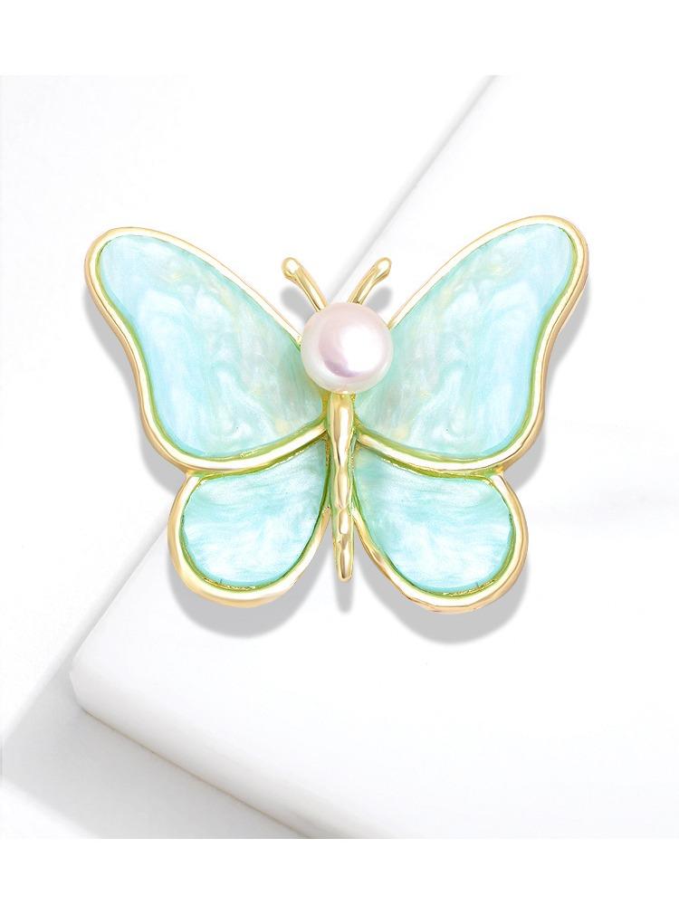 

Сплав Жемчуг Бабочка Насекомое Брошь Износостойкая Булавка Сдержанные и Модные Аксессуары для Одежды