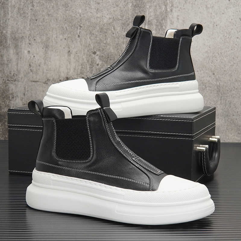 Fashion Winter New Fashion Ankle Boots Designer Men's All Match High Tops Causal Shoes Flats Moccasins Walking Sneakers Zapatos Hombre