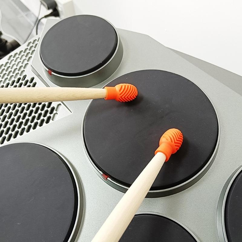 1 Pair Multifuntional Silicone Drumstick Covers Drumstick Cushion Caps for All Percussionists Seeking Noise Reduction