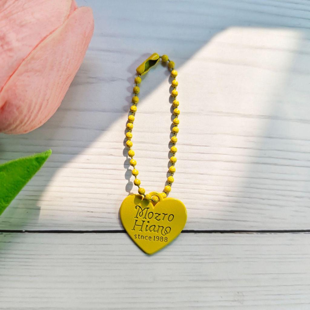 Bonbonfarbenes doppelseitiges Liebesanhänger Perlenketten Schlüsselanhänger - Kreatives DIY-Accessoire