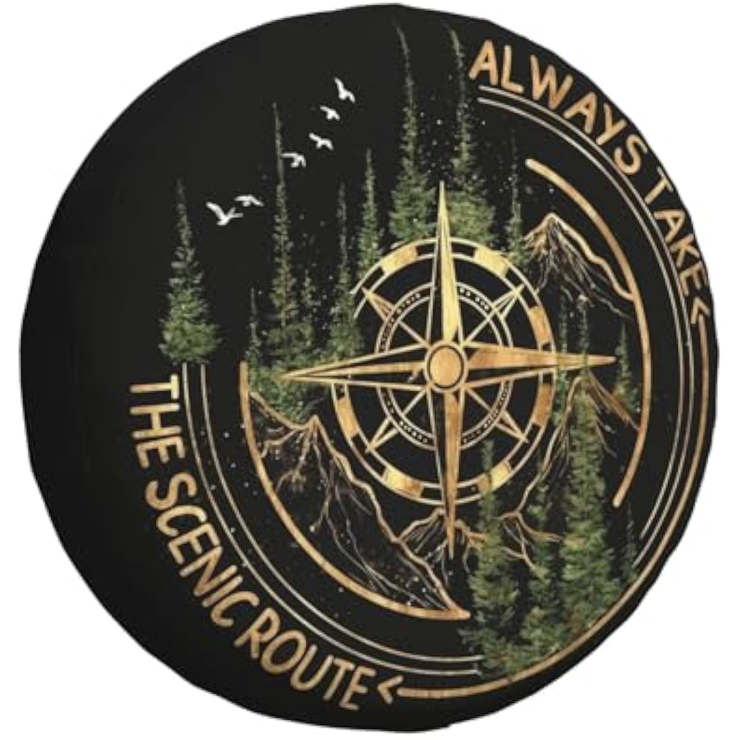 Always Take The Scenic Route Compass