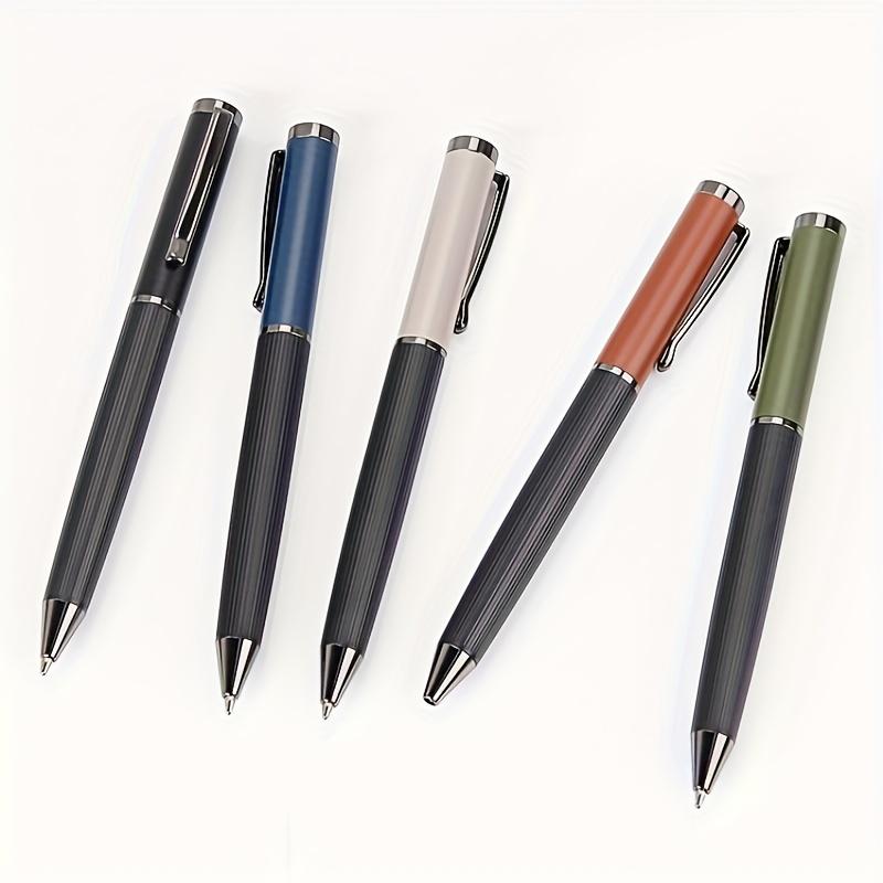 High-quality metal rotating ballpoint pen, business office signature pen, daily learning writing practice ballpoint pen (black ink)
