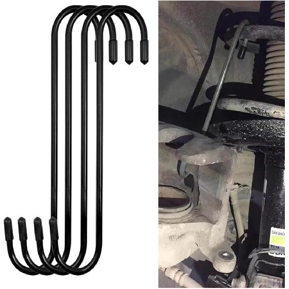 4 Pcs Brake Caliper Hangers, Hook for Brake Pads Replacement, Brake System Maintenance with Rubber Tips, Universal Automotive Tool for Braking