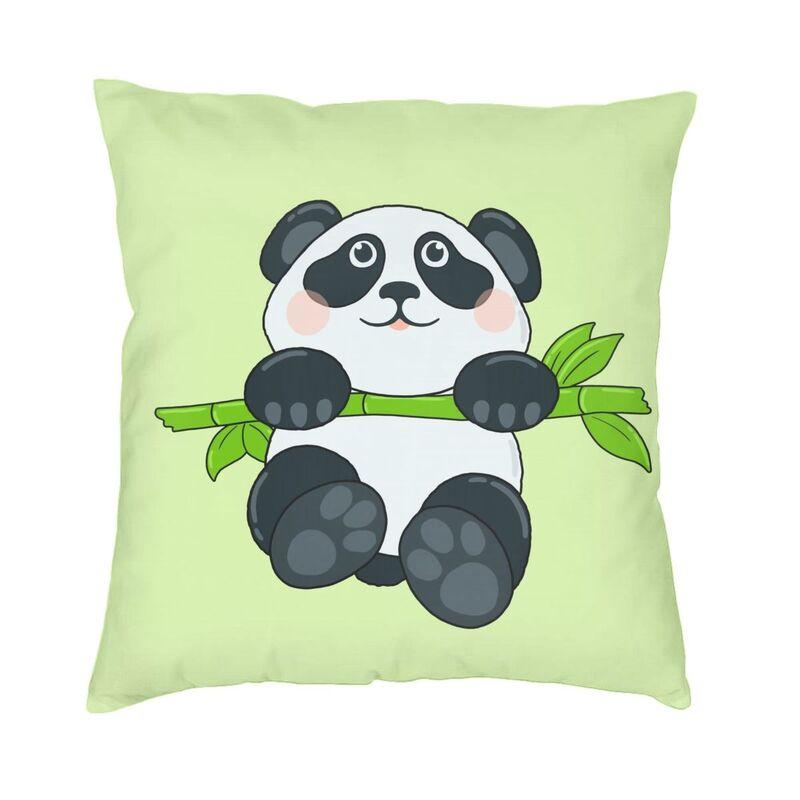 Kawaii Panda Bear Patterns Cushion Cover Sofa Home Decor Animal Cartoon Square Throw Pillow Case 45X45