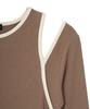 Salon De Yon Line Point Cut-Off Mini Dress_ Brown