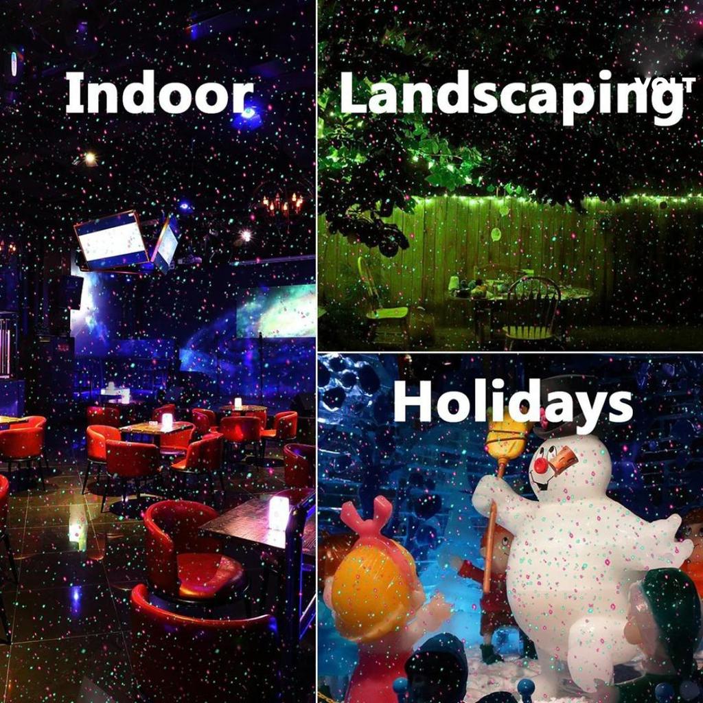 Christmas Projectors Lights, Outdoor Waterproof Decorative Projection Lamp with Remote Control Timer Function for Xmas Holiday Party Garden Patio