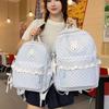 Mochila Escolar Estilo Coreano Ins Estilo Universitario Lunares Alto Valor Mochila para Estudiante de Secundaria Dulce Encaje Suave Estilo Chica Mochila de Viaje