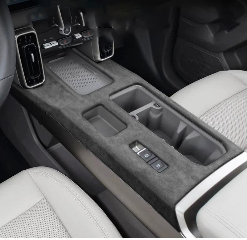Italian Suede Overlays Interior Cover for Haval 1th Dargo 2021 2022 2023 2024 2025 2026 Gear Shift Panel Rear Air Outlet Frame