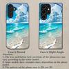 Blue Wave Cloud Pattern Tempered Glass Phone Case for Samsung Galaxy S26 S25 S24 S23 S22 S20 Fe/plus/ultra Anti Drop