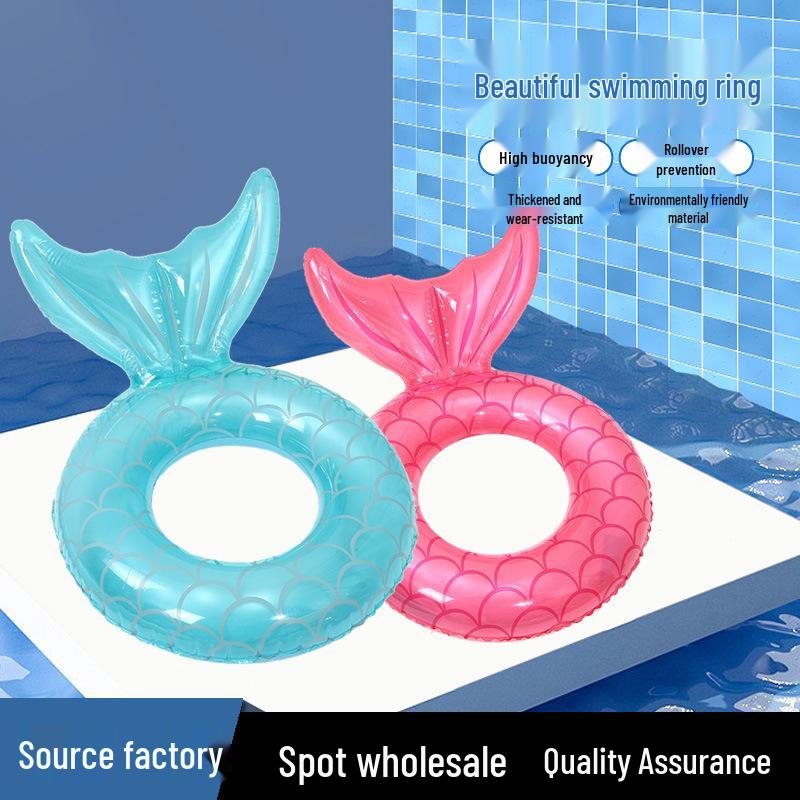 Adult Mermaid Tail Inflatable Float Chair - Swim Ring Lifebuoy Raft