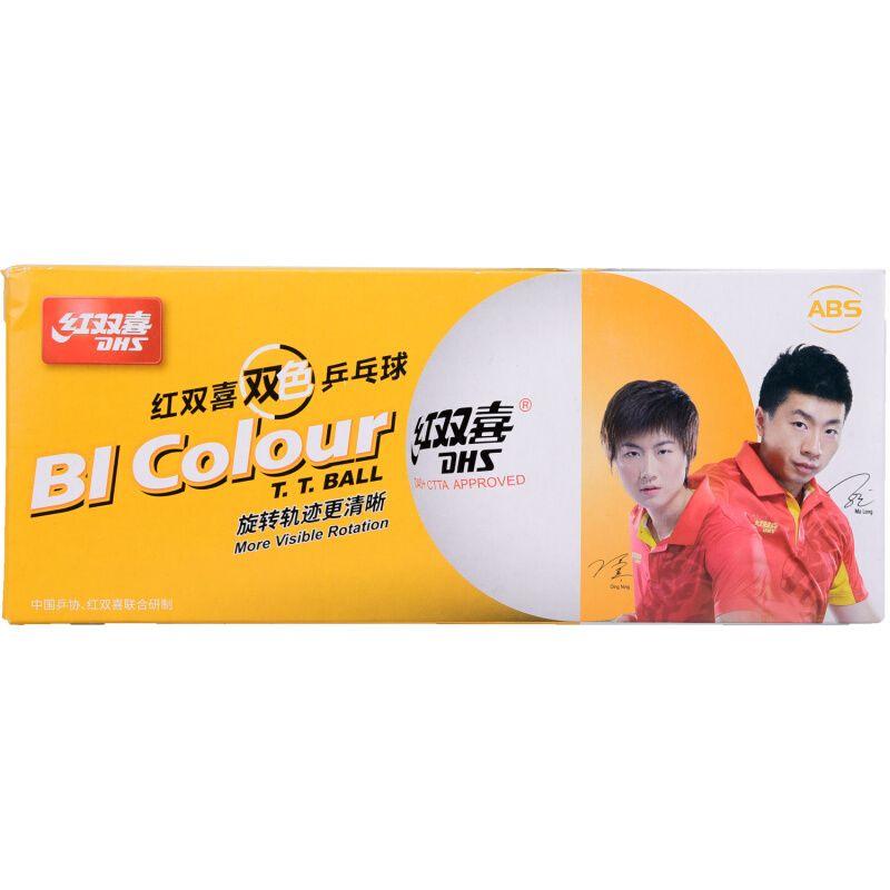 DHS BI Colour / Double Color Table Tennis Ball ABS Plastic Original DHS Ping Pong Balls