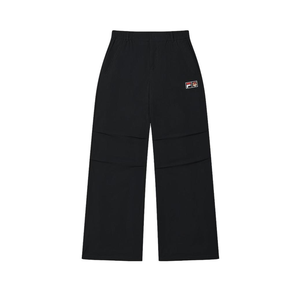 Fila X MAISON KITSUNE Original Outdoor Fashion Stretch Simple Comfortable Woven Wide Leg Casual Pants Women Bottoms Legendary-Blue F11W529803F-NV