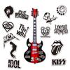 Non-Toxic Rock Music Stickers White And Black Fashion Band Graffiti For Ipad Car Phone Guitar Motorcycle Skateboard Luggage 50Pcs