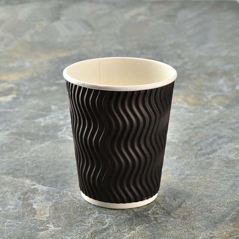 50pcs High Quality Thicken Double Layer Hot Drink Paper Cups 8oz/12oz/16oz Party Birthday Favor Disposable Coffee Cup with Cover 250ml 8OZ 50pcs