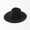 European and American autumn and winter fashion and leisure big head circumference L men's and women's wide-brimmed wool jazz hat outdoor warm concave