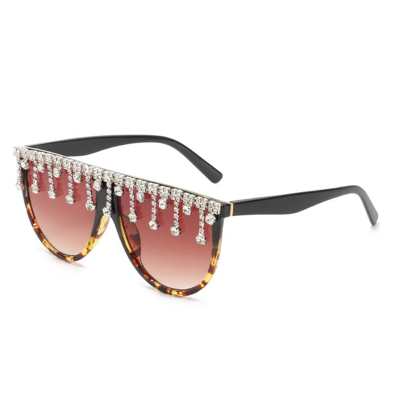 Diamond-Encrusted Sunglasses, The Same Large-Frame Glasses Of The Trendy Brand Cl, Personalized Toad Sunglasses For Women
