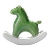 Ceramic Green Wobbly Horse Tea Pet Ornament for Home Decor