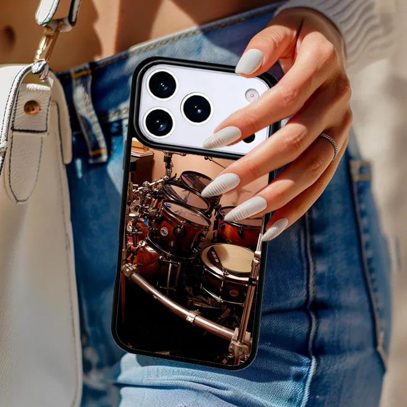 Bęben Perkusista Muzyka DJ Etui na Telefon Dla iPhone 17 Air 14 15 13 12 Max Pokrowiec Dla Apple 14 15 16 16e 11 Pro Max Plus