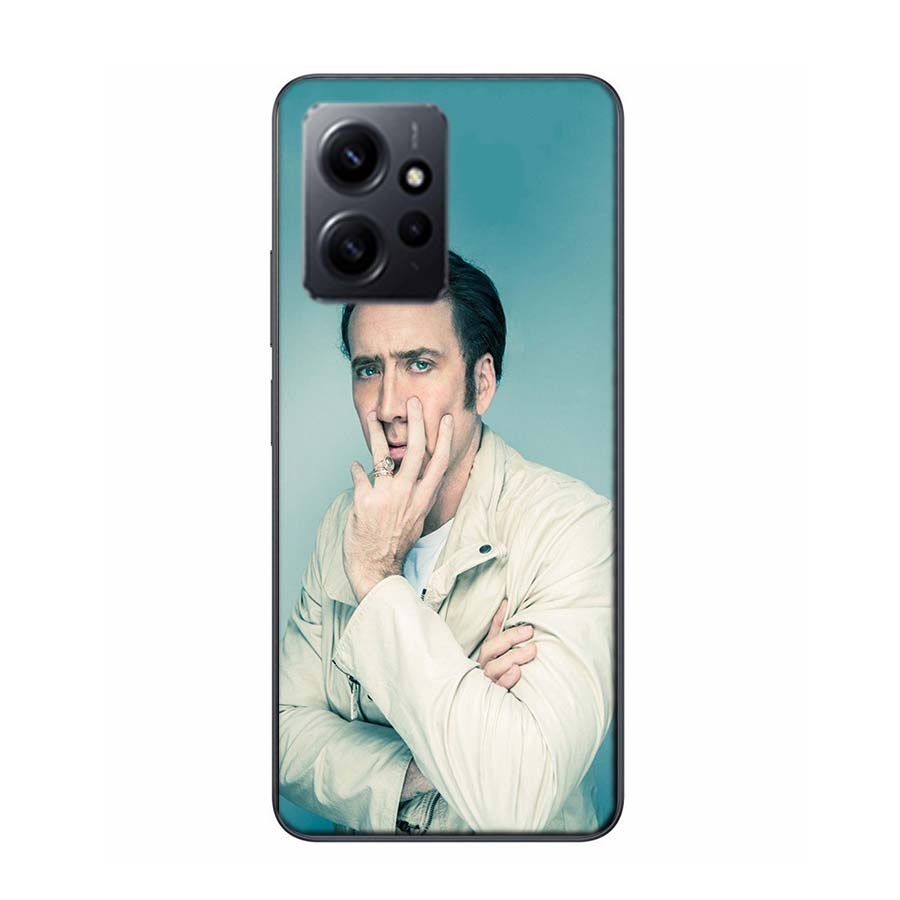 Funny Nicolas Cage Actor Phone Case For Redmi 12 13C 12C 15C 9 10 10C Note 13 Pro Plus 14 15 Pro 9T 9C 9A TPU Soft Cover Clear C