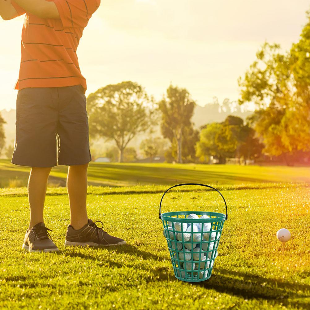 2Pcs Golf Ball Holder Basket Plastic Portable Organizer Storage Container Yard Golf Supplies Ball Bucket Golfing Basket 22X22X12CM