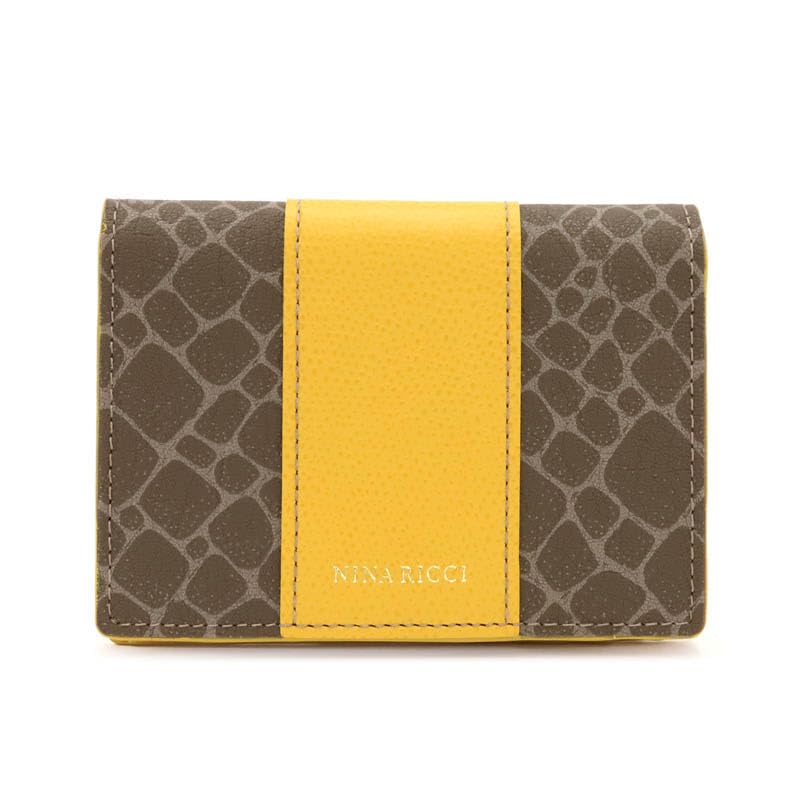 Nina Ricci Grain Nouveau Pass Case Yellow 85-8017