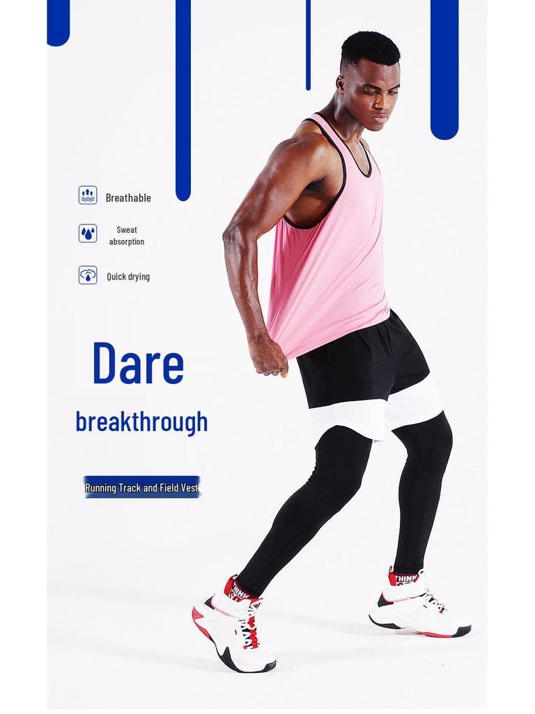 Men's Quick-Dry Plus Size Running Vest - Lightweight, Loose Fit for Summer Fitness and Basketball.
