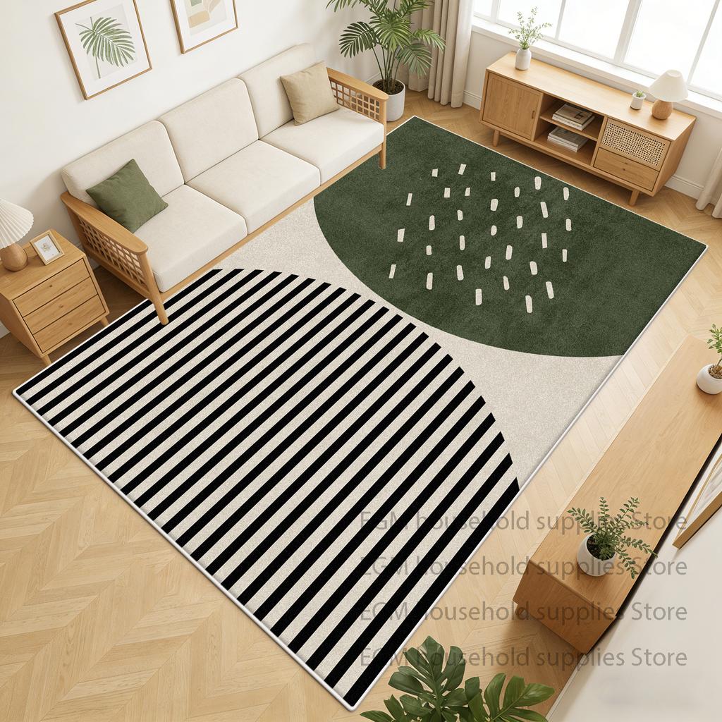Modern Luxury Carpet Simple Living Room Decoration Large Size Rug Non-slip Bedroom Office Lounge Short Velvet Floor Mat Washable