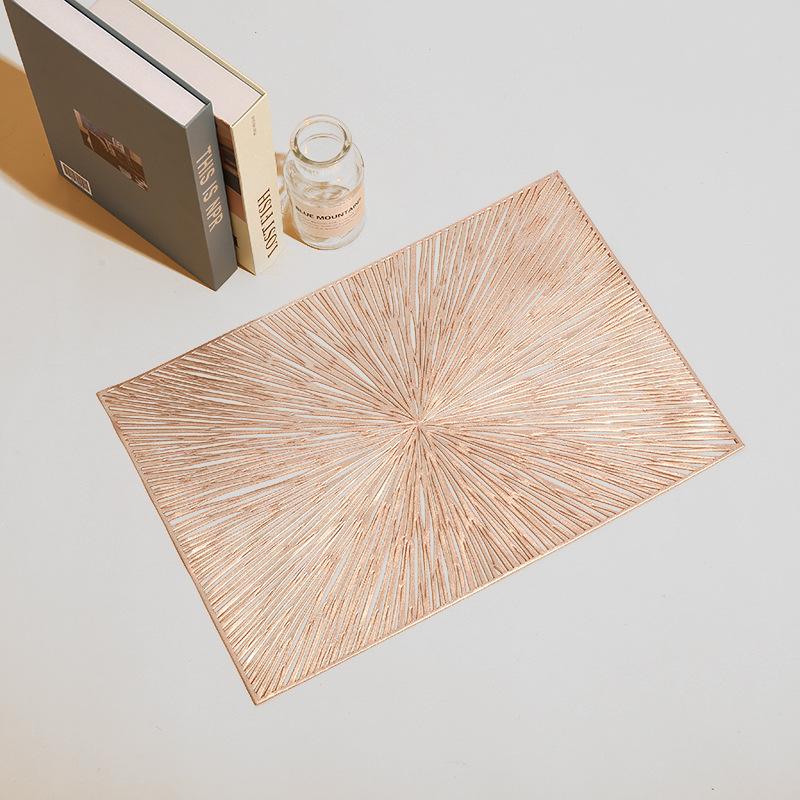 PVC Hollowing Out Fireworks Shaped Insulation Meal Mats Anti Scalding Home Bowl Dining Table Mat Kitchen Decoration Accessories