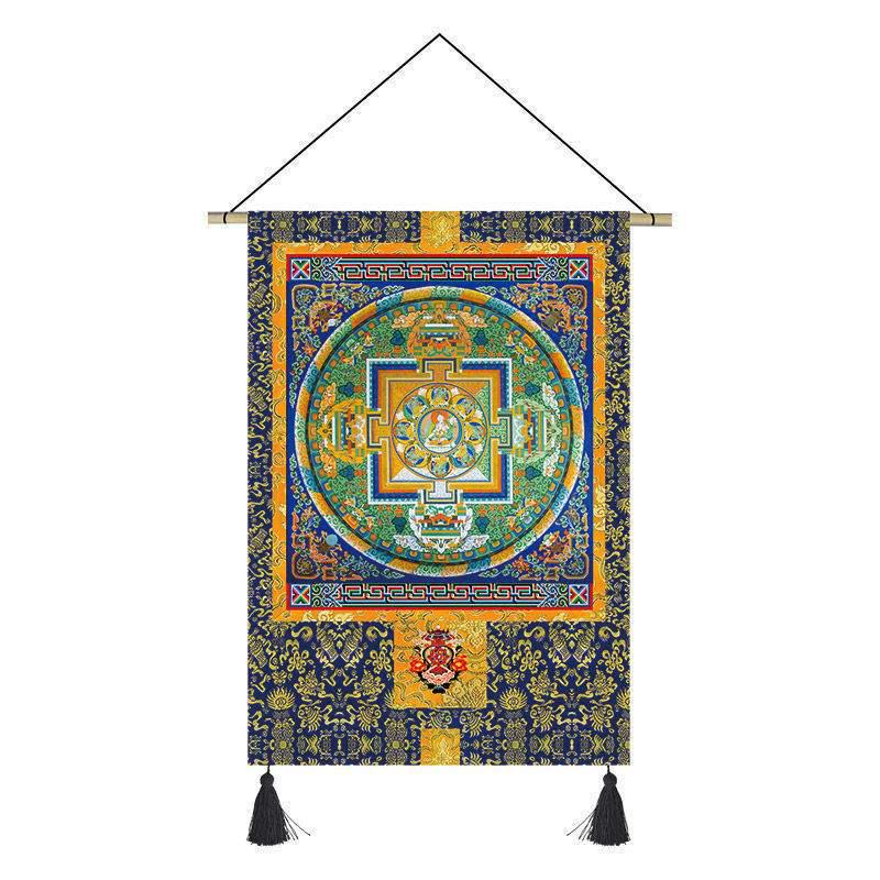 Tibetan Tapestry Fabric for Living Room or Bedroom: Thangka and Temple Wall Decorative Cloth