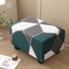 17 Styles Stretch Footstool Cover Ottoman Slipcover Pouffe Dustproof Rectangle Slipcover Print Fabric Furniture Protective Cover