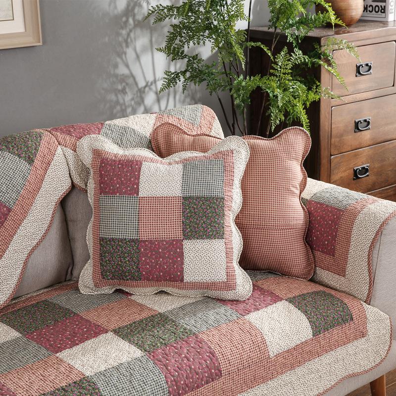 Rutschfeste Sofamatte Wohnzimmer Hochwertige Schlichtheit Chenille Sofakissen Handtuch All-inclusive Ecksofabezug Heim Dekorieren