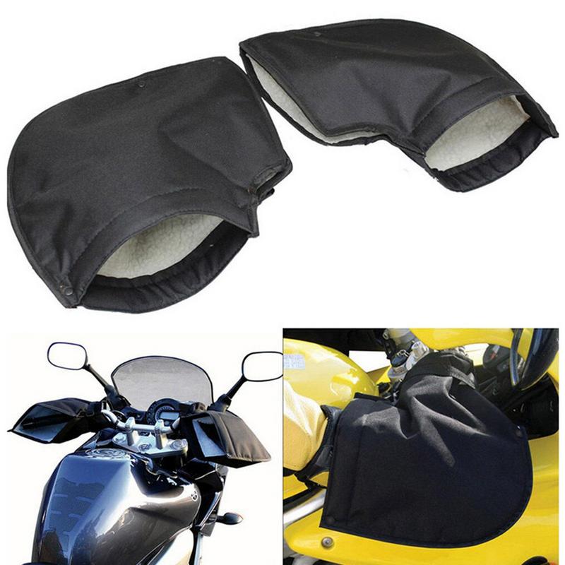 Motorcycle Handlebar Gloves Windproof Winter Warm Velvet Covers For Motorcycle Scooter Electric Vehicles