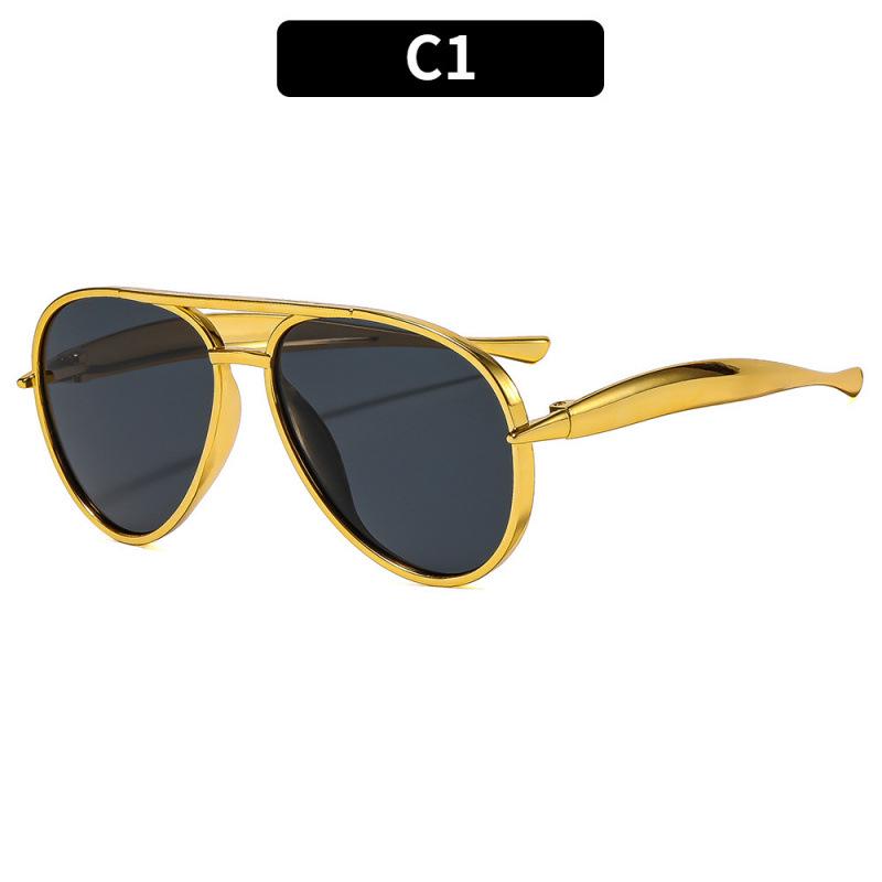 Dual-Beam Retro Slimming Unisex Sunglasses - High-End Street Style