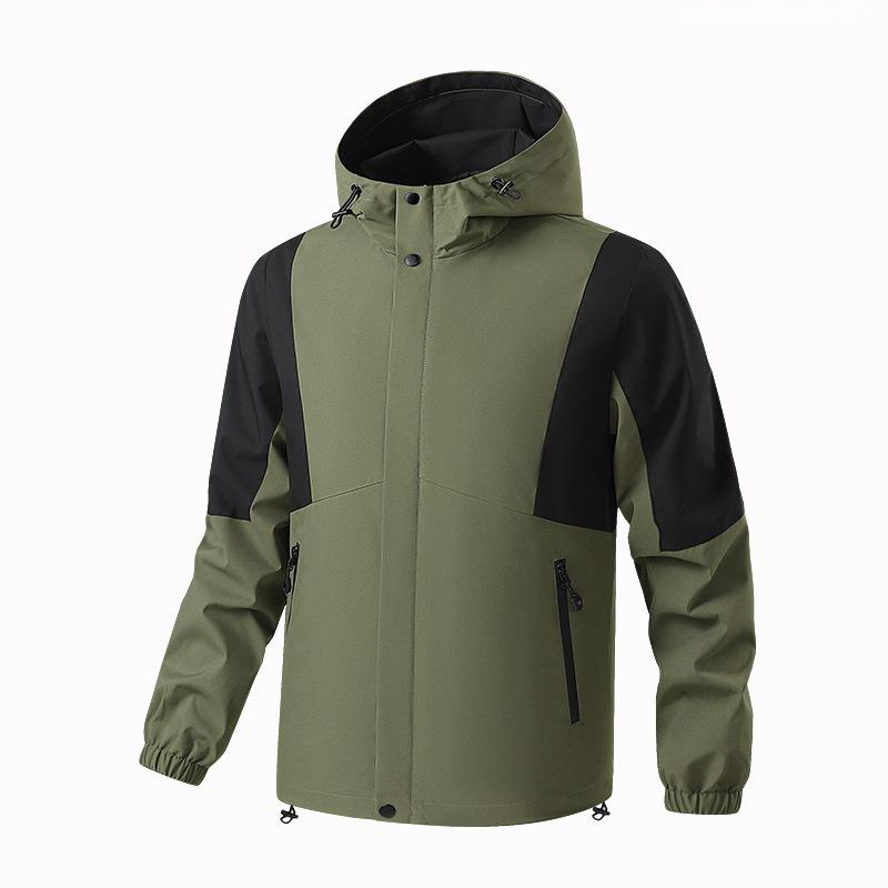 

New Windproof and Waterproof Couple s Jacket, Fashionable and Atmospheric Hooded Jacket, Outdoor Jacket, Single Punch 3XL