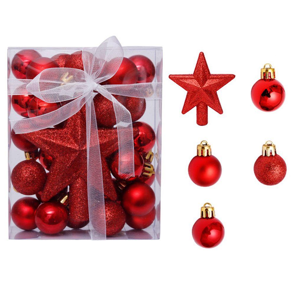 3CM Party Supplies DIY Gifts Crafts Christmas Tree Decoration Drop Pendant Xmas Hanging Ball Bauble