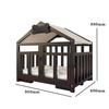 Solid Wood Indoor Pet Kennel: Removable, Washable Dog House and Cat Bed for Small Breeds (Corgi, Teddy) - Four Seasons Use