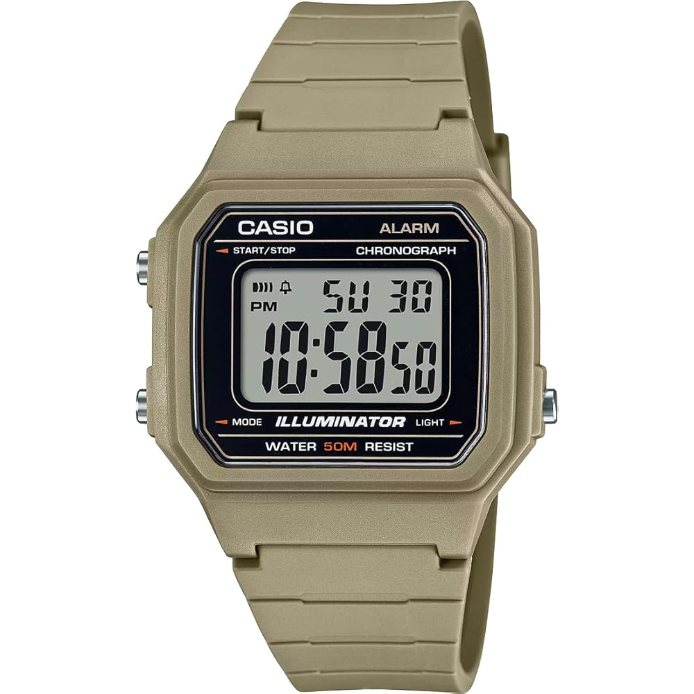 

Casio Standard Digital Men s Watch W-217H-5AV 50m Water Resistant Khaki Color