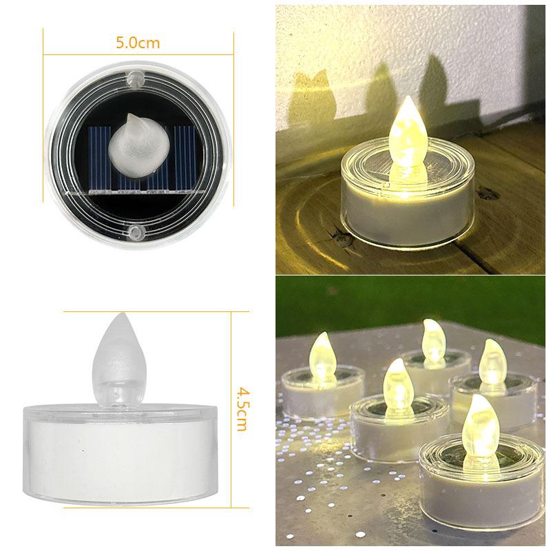 

1/2/4pcs Solar Outdoor Candles Lights, Courtyard Lights Garden Landscape Decoration Waterproof Candles Camping Campsite Candles 1pc