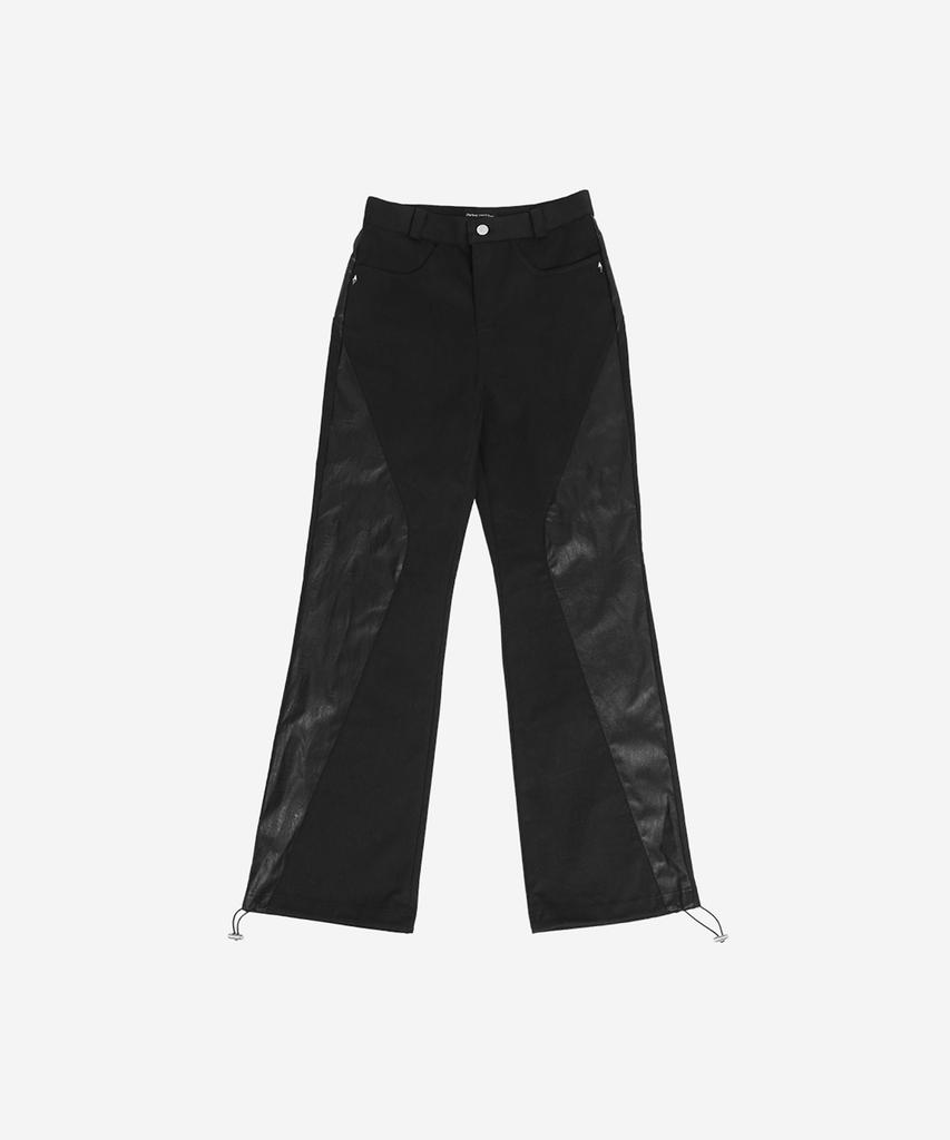 DARLING, YOU'RE BAD Leather Point String Pants #Black