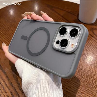 Dla Magsafe Magnetyczne Bezprzewodowe Etui do Ładowania Dla iPhone 15 14 Plus 13 12 Pro Max 11 Miękki Zderzak Wstrząsoodporny Przezroczysty Matowy Twardy Pokrowiec