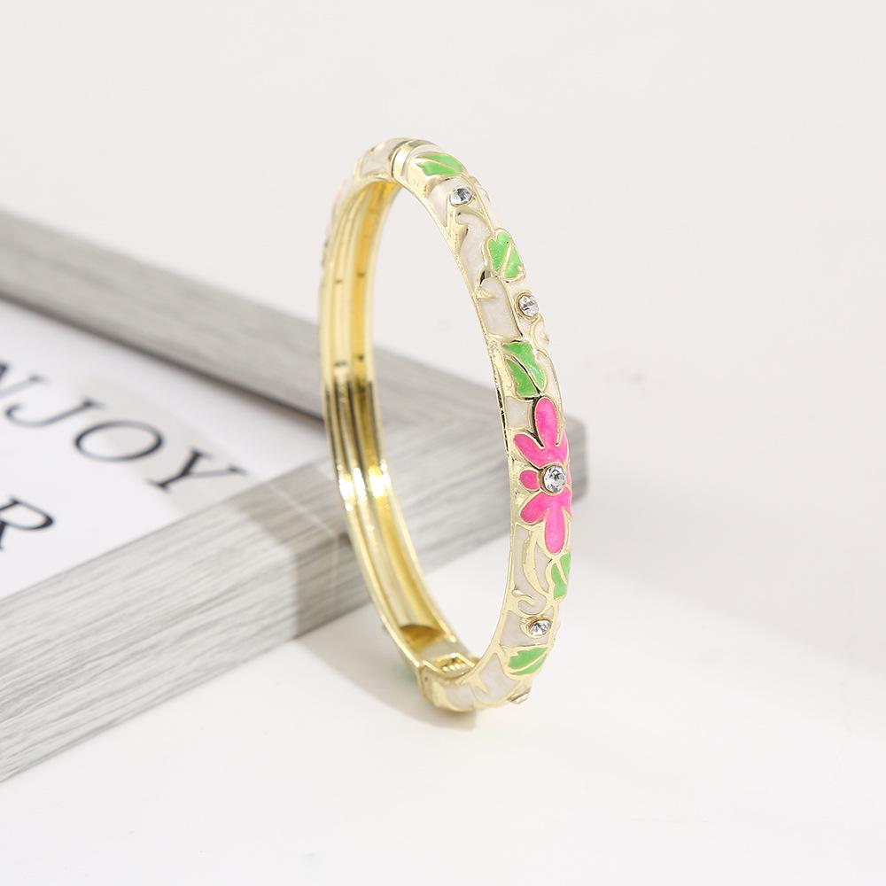 Cloisonné Open Enamel Color Block Handcrafted Bracelet