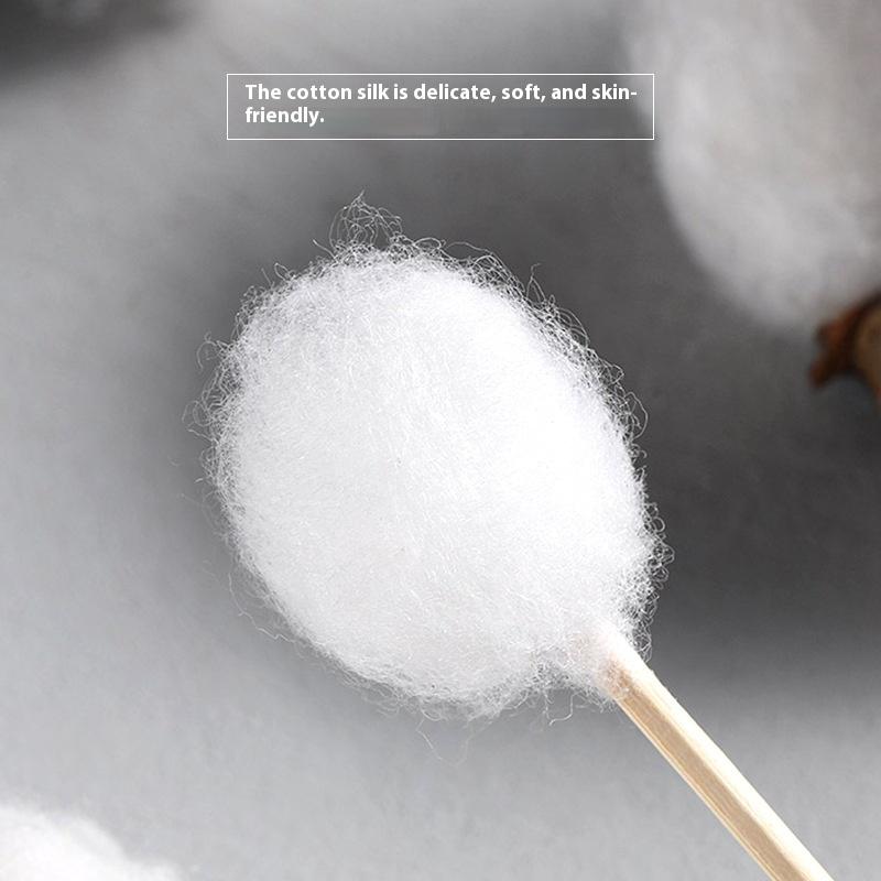60 Stück Doppelseitige Wattestäbchen zur Make-up-Entfernung, Bio-Wattestäbchen mit Spitze, Papierwattestäbchen für Haustiere und Kosmetik