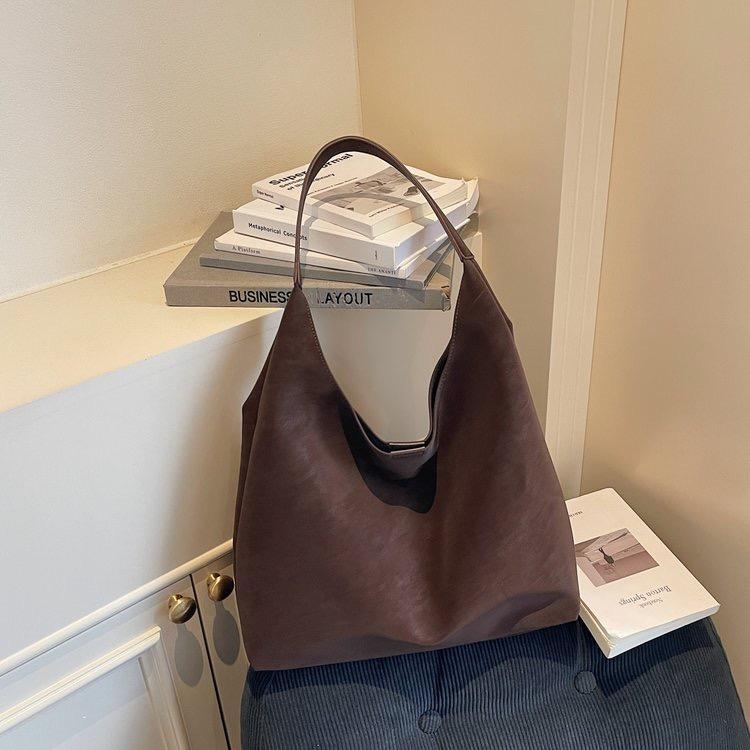 Ретро Матовая Большая Сумка-тоут, Женская Сумка Люкс, большая сумка-тоут женская кофейный