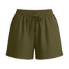 Women Linen Cotton Blend Wide Leg Shorts with Elastic Waistband and Back Pockets Casual Summer Bottoms for Comfort and Breathability