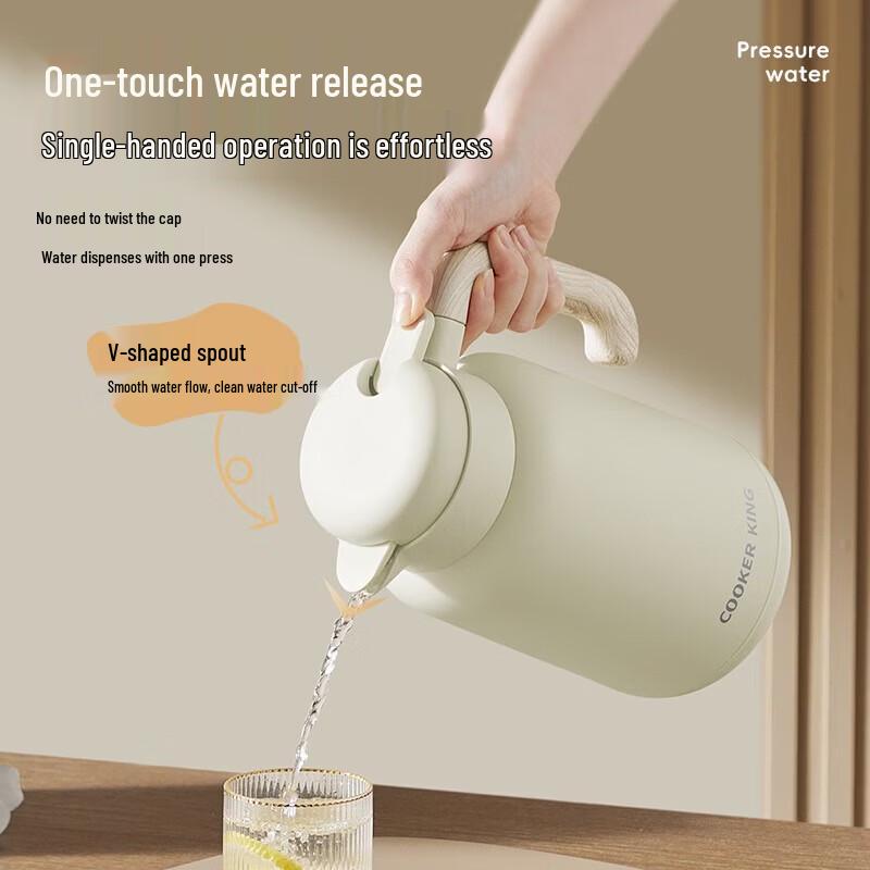 COOKER KING 1L Insulated Glass Kettle