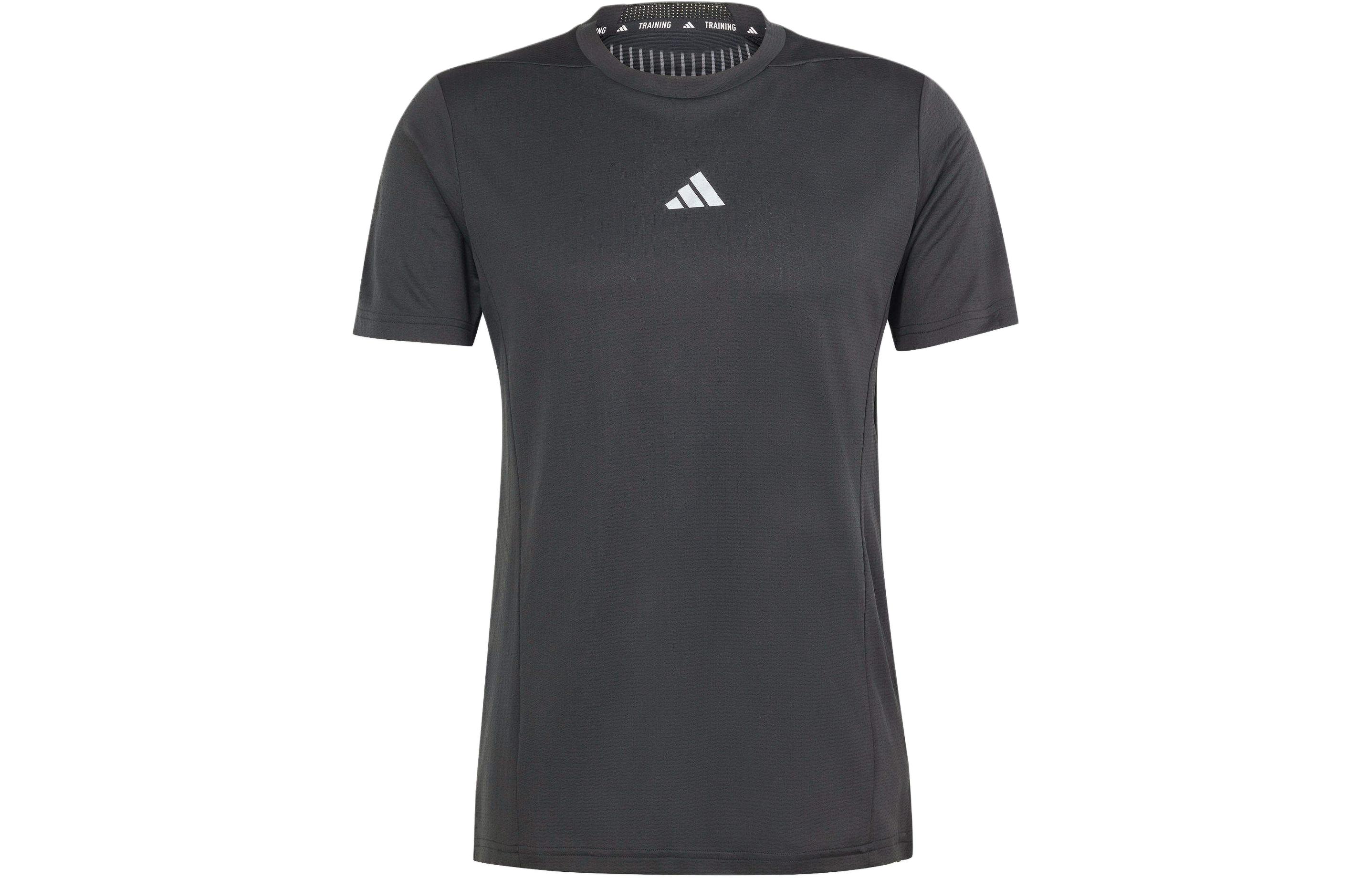 Мужские футболки Adidas для HIIT Черные с круглым вырезом Умеренный прямой крой IS3739 S