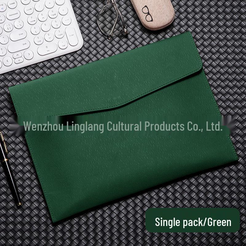 Leather A4 Document Organizer - Business File & Receipt Storage Folder