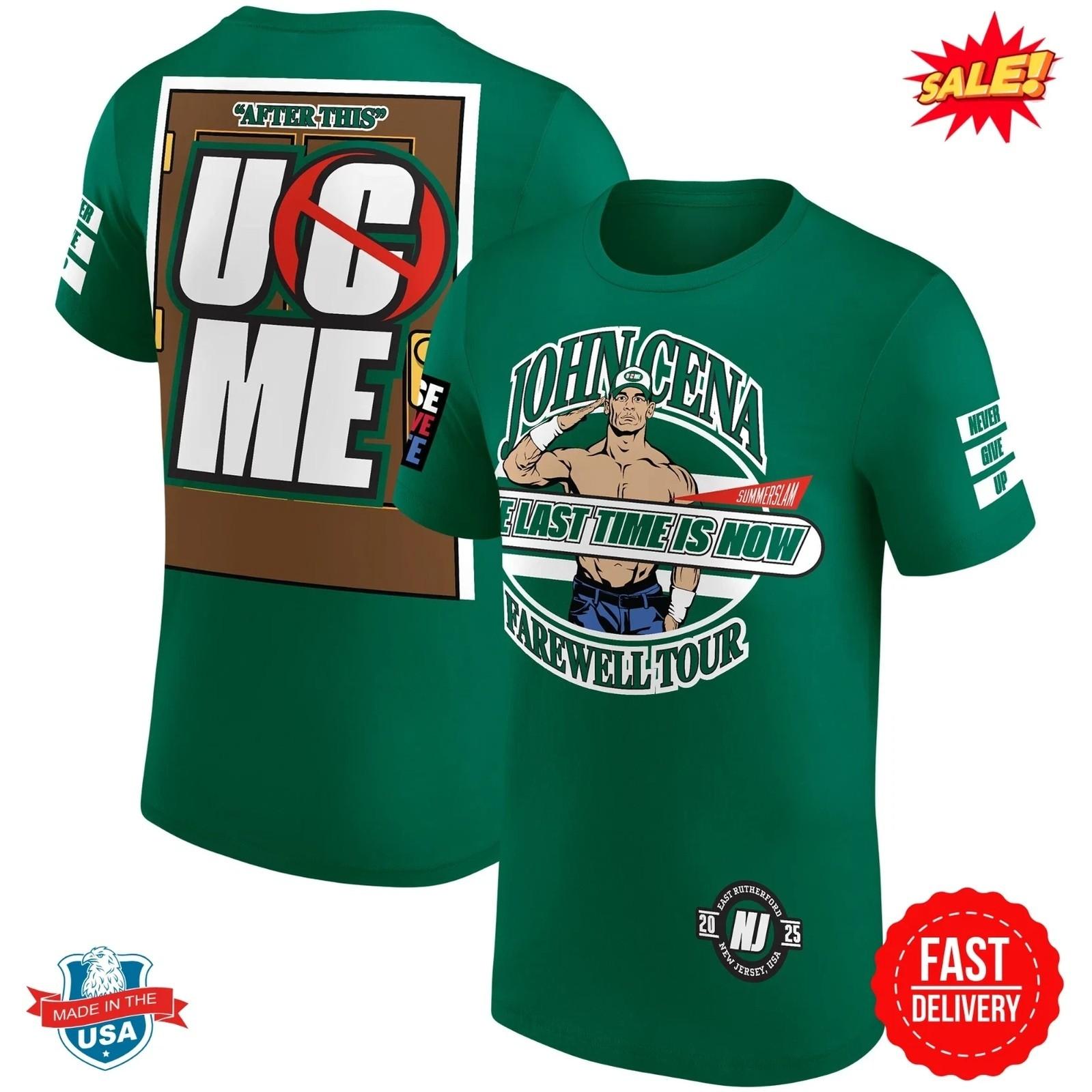 Men_s Green John Cena Farewell Tour SummerSlam 2026 3D T-Shirt L